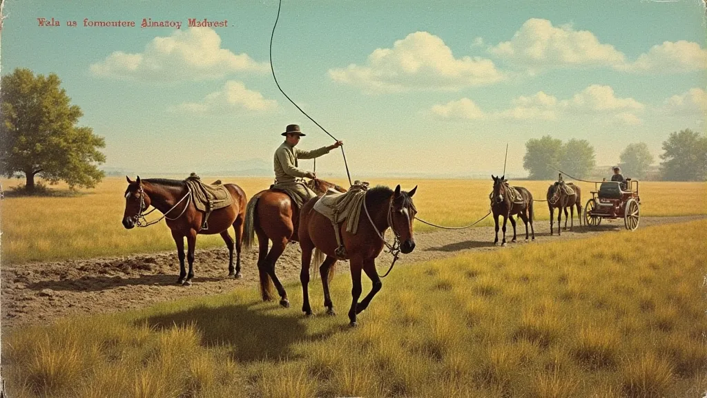 Midwest farm postcard colorization example