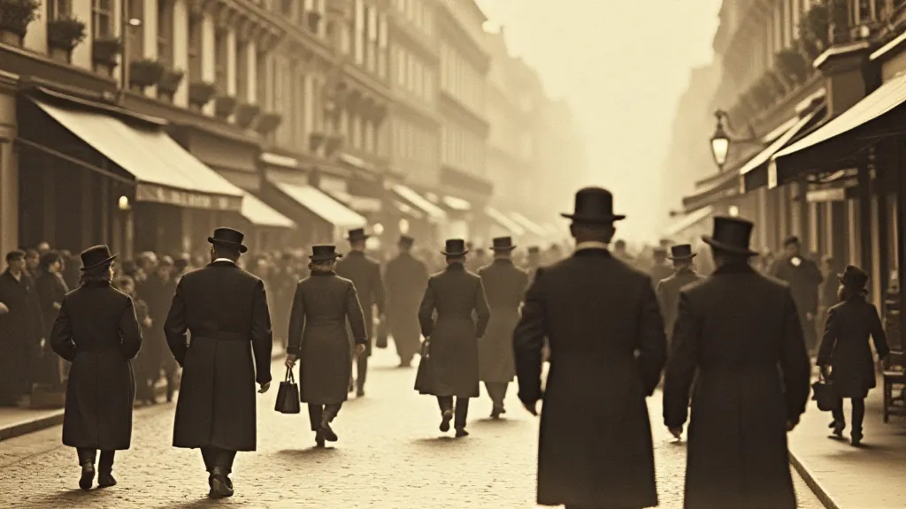 Parisian street scene - albumen print