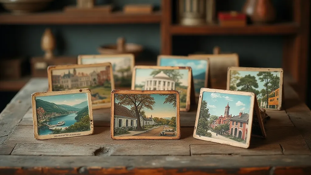 Collection of colorized antique postcards