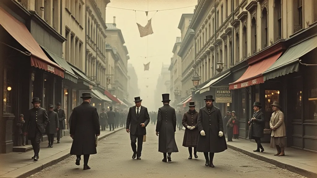 Vienna street scene postcard colorization example